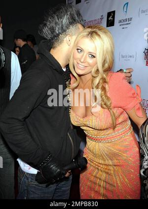 Actress and singer Aubrey O'Day attends the DVD release party for 'American High School' at the Key Club in West Hollywood, CA. 4/4/09. Stock Photo