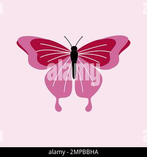 Butterfly vector illustration. Isolated cartoon set icon decorative insect . Vector cartoon set icon butterfly. Stock Vector