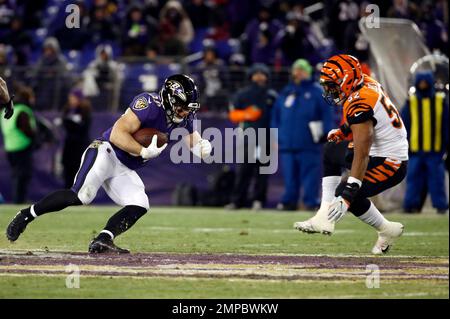 Carson, California, USA. 9th Dec 2018. Cincinnati Bengals linebacker  Brandon Bell #51 before the Cincinnati Bengals vs Los Angeles Chargers at  Stubhub Center in Carson, Ca on Carson, California, USA. 9th Dec