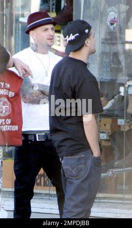 Exclusive!! Benji Madden hangs out with a group of friends on 