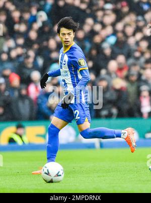 Kaoru Mitoma Of Brighton During The Emirates FA Cup Fourth Round Match ...