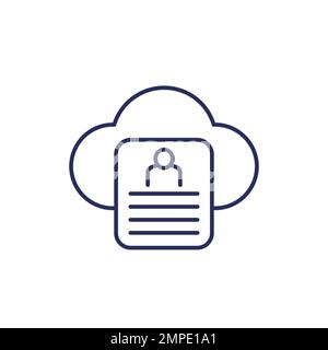 account backup icon, line vector Stock Vector