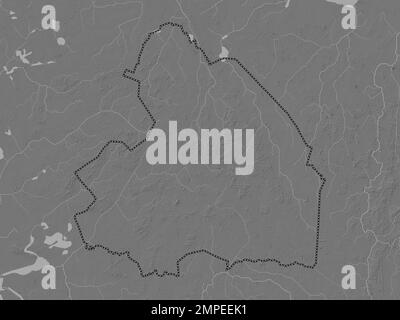 Drenthe, province of Netherlands. Bilevel elevation map with lakes and ...