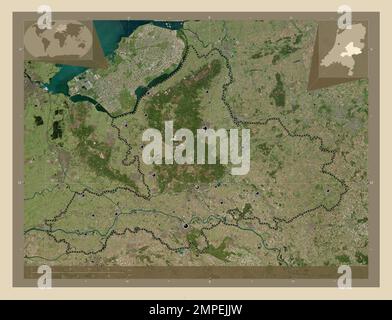 Gelderland, province of Netherlands. High resolution satellite map ...