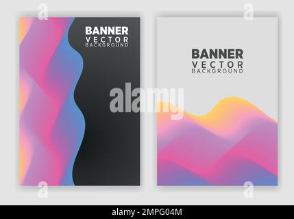 vector illustration. Minimalist frame design in the style of hipster. Vector gradient holography. frame for text Modern art graphics. Stock Vector