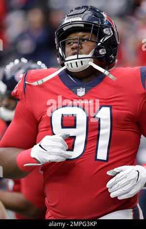 Dallas Cowboys defensive tackle Carlos Watkins (91) is seen during a wild  card NFL football game against the San Francisco 49ers, Sunday, Jan. 16,  2022, in Arlington, Texas. San Francisco won 23-17. (