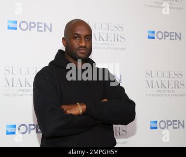 IMAGE DISTRIBUTED FOR AMERICAN EXPRESS OPEN - Pictured from left to right,  Virgil Abloh, Founder of Off-White, Susan Sobbott, President of Global  Commercial Payments at American Express and Solange Knowles, Founder of