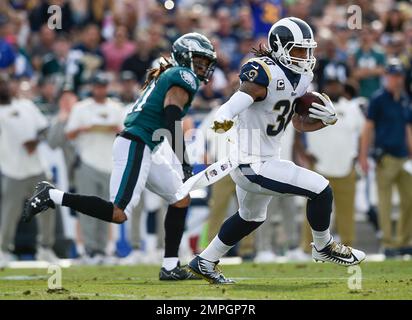 Todd Gurley II in action during the Super Bowl LIII at Mercedes-Benz  Stadium on February 3, 2019 in Atlanta, GA, USA. The New England Patriots  defeats the Los Angeles Rams 13 to