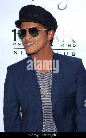 Bruno Mars performs at the debut of One Of A Kind Tuesdays at 1 OAK at ...
