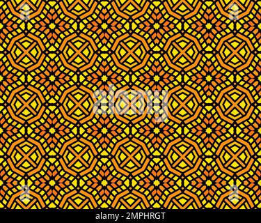 Oriental ethnic geometric seamless Tile pattern made with various traditional elements style design background and abstract colorful seamless pattern Stock Photo