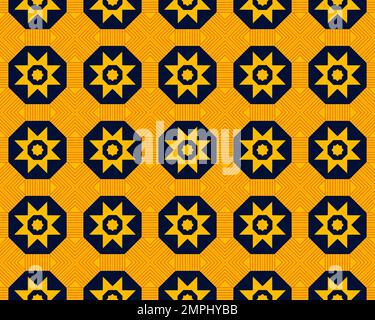 Oriental ethnic geometric seamless Tile pattern made with various traditional elements style design background and abstract colorful seamless pattern Stock Photo