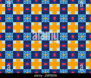 Oriental ethnic geometric seamless Tile pattern made with various traditional elements style design background and abstract colorful seamless pattern Stock Photo