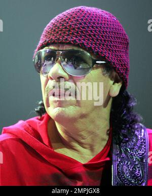 Carlos Santana performs live in concert at the Seminole Hard Rock Hotel & Casino. Hollywood, FL. 04/30/08 Seminole Hard Rock Hotel and Casino. Hollywood, FL. Stock Photo