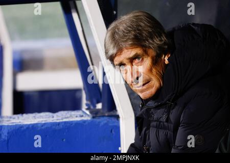 Manuel Pellegrini, head coach of Real Betis during the Spanish championship La Liga football match between Getafe CF and Real Betis Balompie on January 28, 2023 at Coliseum Alfonso Perez in Getafe, Madrid, Spain - Photo: Oscar J Barroso/DPPI/LiveMedia Stock Photo