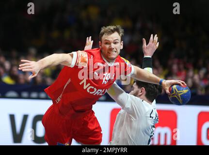 during the IHF Men's World Championship 2023, Final Handball match between  France and Denmark on January 29, 2023 at Tele2 Arena in Stockholm, Sweden  - Photo Laurent Lairys / DPPI Stock Photo - Alamy