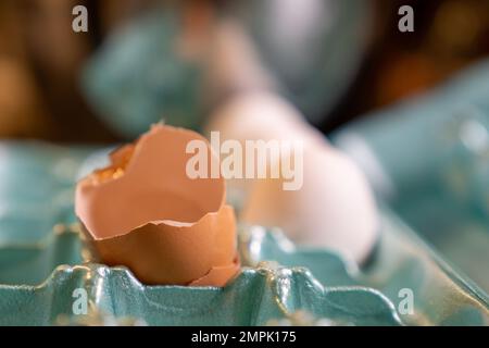 Broken egg shells Stock Photo