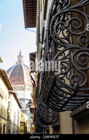 Ornate window railings in Florence Stock Photo - Alamy