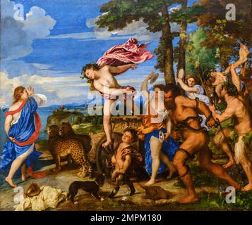 Bacchus and Ariadne, Titian, Tiziano, oil on canvas, National Gallery, London, England, Great Britain Stock Photo
