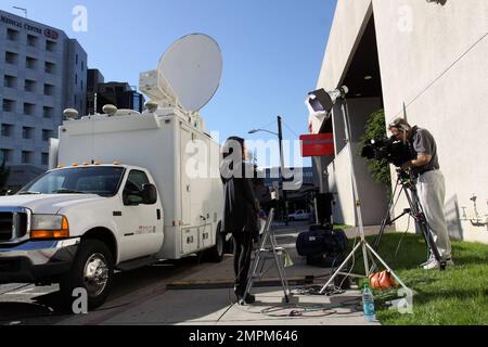 General views of Cedar Sinai Hospital where actor Charlie Sheen was taken early Thursday morning after he reportedly was suffering from severe abdominal pain, possibly caused by a hernia.  According to reports Sheen had been partying for 36 hours prior to the incident which saw him rushed to the hospital via ambulance.  Early reports stated that Sheen was surrounded by family including father Martin Sheen, mother Janet Sheen (aka Janet Templeton) and ex-wife Denise Richards. Los Angeles, CA. 01/27/11. Stock Photo