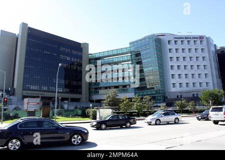 General views of Cedar Sinai Hospital where actor Charlie Sheen was taken early Thursday morning after he reportedly was suffering from severe abdominal pain, possibly caused by a hernia.  According to reports Sheen had been partying for 36 hours prior to the incident which saw him rushed to the hospital via ambulance.  Early reports stated that Sheen was surrounded by family including father Martin Sheen, mother Janet Sheen (aka Janet Templeton) and ex-wife Denise Richards. Los Angeles, CA. 01/27/11. Stock Photo