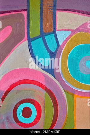 colourful layered abstract art Stock Photo