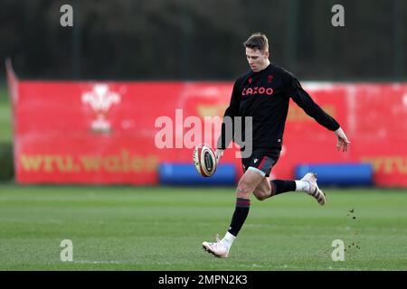 Cardiff, UK. 31st Jan, 2023. Liam Williams of Wales during the Wales rugby training session, Vale of Glamorgan on Tuesday 31st January 2023. The team are preparing for the Guinness Six nations championship match against Ireland this week. pic by Andrew Orchard/Andrew Orchard sports photography/ Alamy Live News Credit: Andrew Orchard sports photography/Alamy Live News Stock Photo