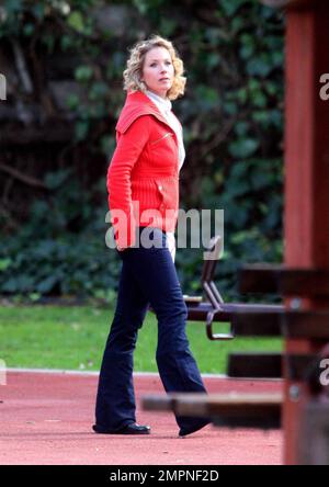 Cancer survivor Christina Applegate has returned to work following a double mastectomy in July.  Christina was seen on location today filming her hit show 'Samantha Who.'  The filming took place in a North Hollywood park.  Los Angeles, CA.  11/4/08. Stock Photo