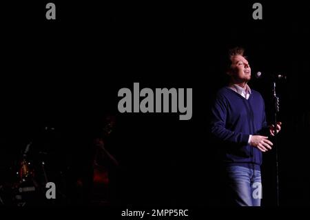 Former 'American Idol' contestant Clay Aiken performs live in concert at the Genesee Theatre where he sang his cover version of Mack the Knife, which he recorded for his 2010 album Tried & True. Waukegan, IL. 03/04/11. Stock Photo