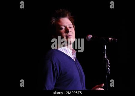 Former 'American Idol' contestant Clay Aiken performs live in concert at the Genesee Theatre where he sang his cover version of Mack the Knife, which he recorded for his 2010 album Tried & True. Waukegan, IL. 03/04/11. Stock Photo