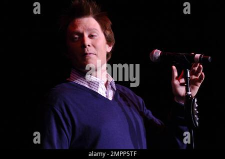 Former 'American Idol' contestant Clay Aiken performs live in concert at the Genesee Theatre where he sang his cover version of Mack the Knife, which he recorded for his 2010 album Tried & True. Waukegan, IL. 03/04/11. Stock Photo