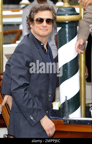 British actor Colin Firth arrives at The 68th Annual Venice Film Festival. Venice, Italy. 4th September 2011. Stock Photo