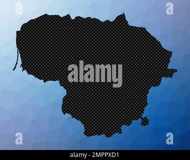 Lithuania Vector Shape Map of Lithuania. Low poly illustration of the country. Geometric ...