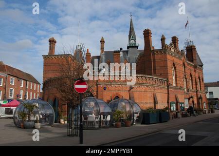 The Town Hall on Market Place in Wokingham, Berkshire in the UK Stock Photo