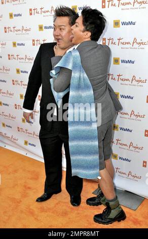 Alec Mapa and Rex Lee at Cracked Xmas 10 to benefit the Trevor Project in Los Angeles, Ca. 12/2/07. Stock Photo