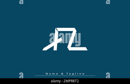 Alphabet letters Initials Monogram logo XZ , ZX Stock Vector