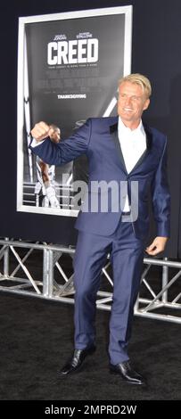 Dolph Lundgren at the premiere of Warner Bros. Pictures' 'Creed' at the Regency Village Theatre in Westwood, California. 19th November, 2015. Stock Photo