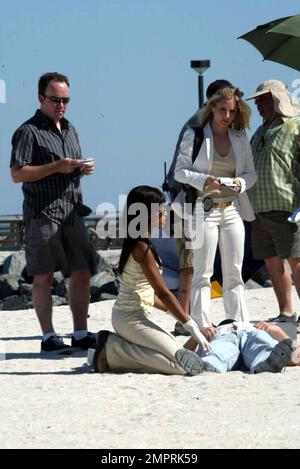 Exclusive!! CSI Miami films episodes on Miami Beach, cast members