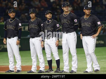 Nippon-Ham Fighters Shohei Ohtani on field before game vs Chiba