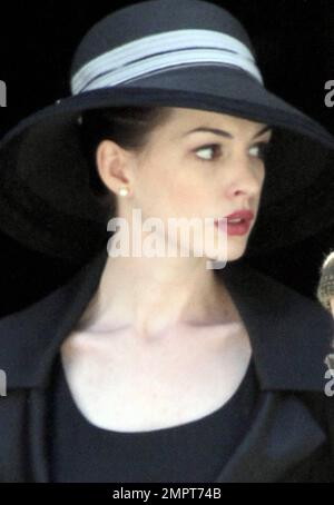 Christian Bale and Anne Hathaway film scenes on location for their new