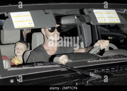 David Beckham and his son, Cruz, pick Victoria Beckham up at LAX after ...