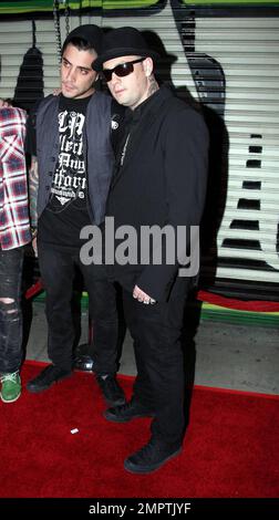 Joel and Benji Madden attend the celebrations and grand opening of their DCMA Collective flagship store with an exclusive cocktail party.  DCMA Collective was founded in 2006 by Good Charlotte's Benji and Joel Madden, brother Josh Madden and Tal Cooperman.  DCMA Collective will open their flagship store in the popular Melrose area of Los Angeles on March 15th, 2008.  Paris Hiltonand Nicole Richie also attended the event along with other celebrities.  Los Angeles, CA 3/14/08 Stock Photo