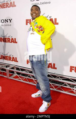 Tracy Morgan arrives to the world premiere of the comedy remake 'Death at a Funeral', a film produced by Chris Rock, at the Arclight Cinerama Dome. Los Angeles, CA. 04/12/10. Stock Photo