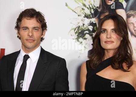 James Marsden and wife Lisa Linde arrive to the world premiere of the comedy remake 'Death at a Funeral', a film produced by Chris Rock, at the Arclight Cinerama Dome. Los Angeles, CA. 04/12/10. Stock Photo