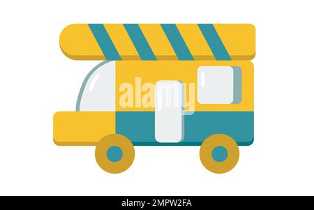 Mobile home truck. Flat vector illustration Stock Vector