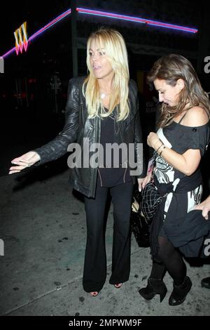 Lindsay Lohan's mom Dina Lohan attends Live Nation Presents Lily Allen at the Wiltern Theater in Los Angeles, CA. 4/2/09. Stock Photo