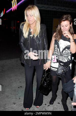 Lindsay Lohan's mom Dina Lohan attends Live Nation Presents Lily Allen at the Wiltern Theater in Los Angeles, CA. 4/2/09. Stock Photo