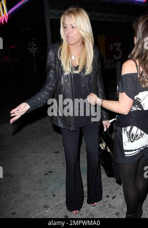 Lindsay Lohan's mom Dina Lohan attends Live Nation Presents Lily Allen at the Wiltern Theater in Los Angeles, CA. 4/2/09. Stock Photo