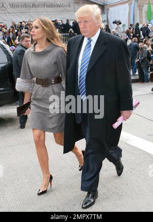 Donald Trump and wife Milania take part in Mercedes-Benz Fashion Week