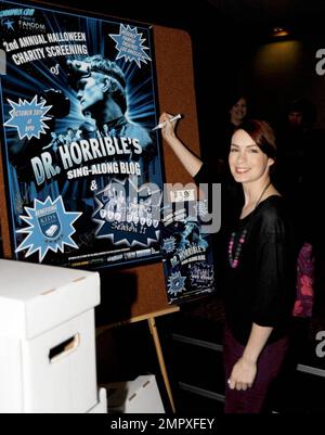 Felicia Day at the charity screening of 'Dr. Horrible's Sing Along Blog' and 'The Guild' benefiting Kids Need To Read at Regency Fairfax Theatres in Hollywood, CA. 10/30/09. Stock Photo