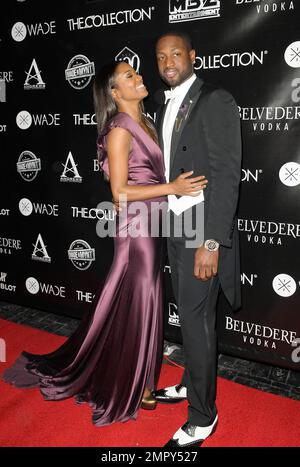 Gabrielle Union and Dwyane Wade at Dwyane Wade's 30th Birthday Celebration at the Setai Hotel in Miami Beach, FL. 15th January 2012.    Failure toByline correctly will incur double the agreed fee. Stock Photo